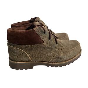 New UGG Australia Orin Bomber Boots •Boy 1• Lace Up Teak Brown Winter Ankle